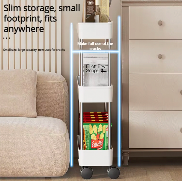 Slim Rolling Utility Cart